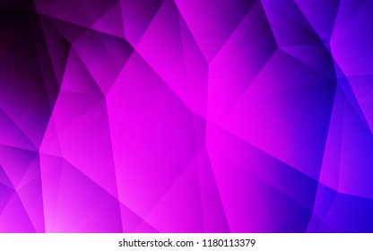 Light Pink, Blue vector abstract polygonal template. Colorful abstract illustration with triangles. Textured pattern for your backgrounds.