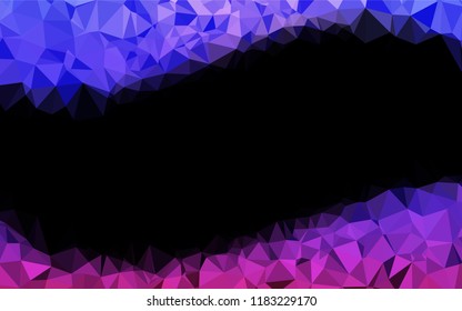 Light Pink, Blue vector abstract polygonal cover. An elegant bright illustration with gradient. The textured pattern can be used for background.