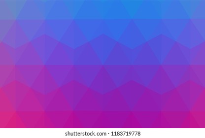 Light Pink, Blue vector abstract mosaic background. Shining colorful illustration with triangles. Brand new design for your business.