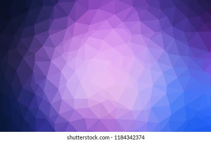 Light Pink, Blue vector abstract polygonal template. A sample with polygonal shapes. Textured pattern for your backgrounds.