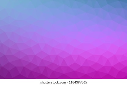 Light Pink, Blue vector abstract mosaic pattern. Colorful abstract illustration with triangles. Template for cell phone's backgrounds.