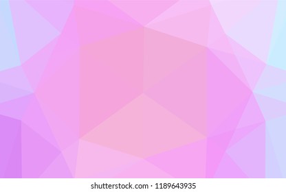 Light Pink, Blue vector abstract mosaic pattern. A sample with polygonal shapes. Brand new style for your business design.