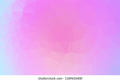 Light Pink, Blue vector abstract polygonal layout. A completely new color illustration in a vague style. A new texture for your design.