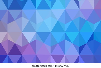 Light Pink, Blue vector abstract mosaic backdrop. Shining polygonal illustration, which consist of triangles. Template for cell phone's backgrounds.