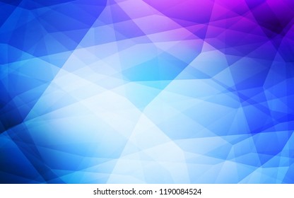 Light Pink, Blue vector abstract polygonal template. Creative geometric illustration in Origami style with gradient. Template for cell phone's backgrounds.