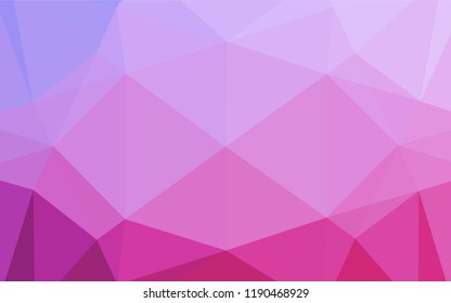 Light Pink, Blue vector abstract mosaic backdrop. Creative geometric illustration in Origami style with gradient. The textured pattern can be used for background.
