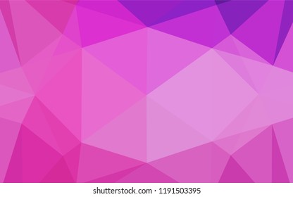 Light Pink, Blue vector abstract polygonal texture. Glitter abstract illustration with an elegant design. Triangular pattern for your business design.