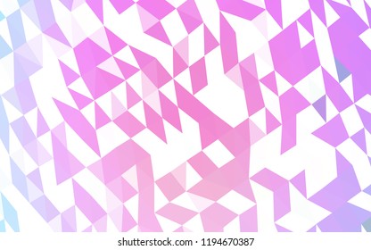 Light Pink, Blue vector abstract polygonal template. Creative geometric illustration in Origami style with gradient. The polygonal design can be used for your web site.