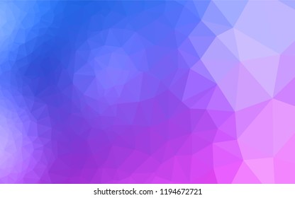 Light Pink, Blue vector abstract polygonal layout. Modern geometrical abstract illustration with gradient. A completely new template for your business design.