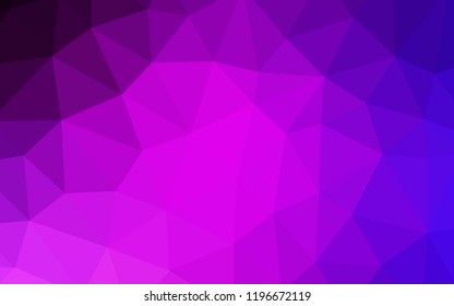 Light Pink, Blue vector abstract mosaic background. Glitter abstract illustration with an elegant triangles. Completely new template for your banner.