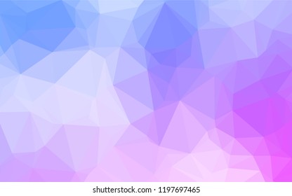 Light Pink, Blue vector abstract polygonal cover. Creative geometric illustration in Origami style with gradient. A new texture for your design.