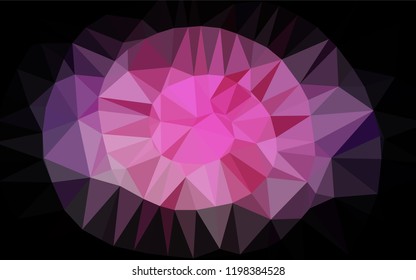 Light Pink, Blue vector abstract polygonal layout. Creative illustration in halftone style with gradient. A completely new template for your business design.