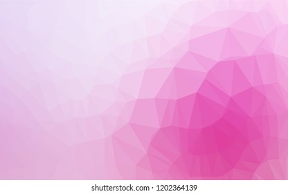 Light Pink, Blue vector abstract mosaic backdrop. Shining illustration, which consist of triangles. The textured pattern can be used for background.