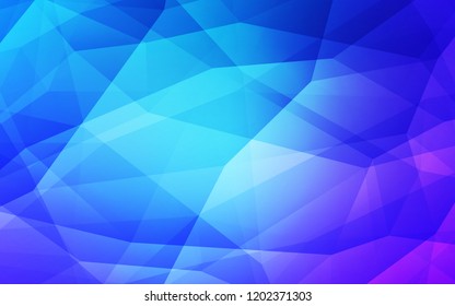 Light Pink, Blue vector abstract mosaic pattern. A sample with polygonal shapes. Pattern for a brand book's backdrop.