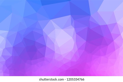 Light Pink, Blue vector abstract mosaic pattern. Modern geometrical abstract illustration with gradient. Brand new style for your business design.