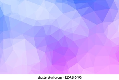 Light Pink, Blue vector abstract mosaic backdrop. A sample with polygonal shapes. The completely new template can be used for your brand book.
