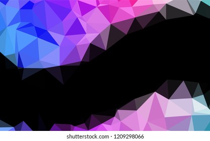 Light Pink, Blue vector abstract mosaic pattern. Colorful illustration in abstract style with gradient. The template can be used as a background for cell phones.