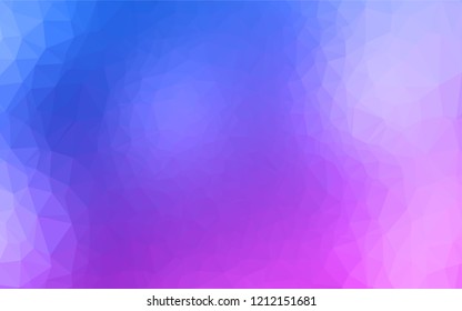 Light Pink, Blue vector abstract polygonal layout. A completely new color illustration in a vague style. Brand new design for your business.