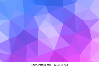 Light Pink, Blue vector abstract mosaic pattern. Creative illustration in halftone style with gradient. Brand new style for your business design.