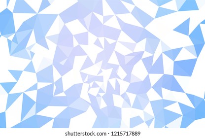 Light Pink, Blue vector abstract mosaic background. A sample with polygonal shapes. Completely new template for your banner.