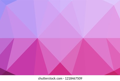 Light Pink, Blue vector abstract polygonal cover. Creative geometric illustration in Origami style with gradient. The best triangular design for your business.