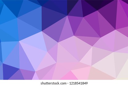 Light Pink, Blue vector abstract polygonal template. A sample with polygonal shapes. Brand new design for your business.