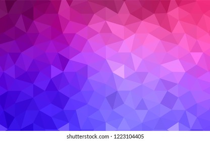 Light Pink, Blue vector abstract polygonal pattern. Elegant bright polygonal illustration with gradient. A completely new design for your leaflet.