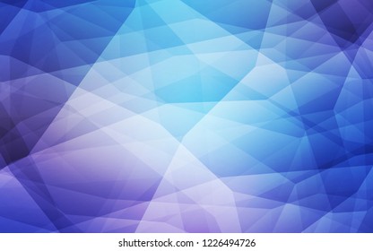 Light Pink, Blue vector abstract polygonal background. Creative illustration in halftone style with triangles. New template for your brand book.