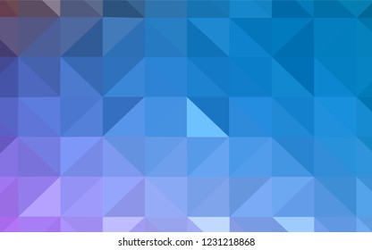 Light Pink, Blue vector abstract polygonal template. Geometric illustration in Origami style with gradient.  Completely new template for your banner.