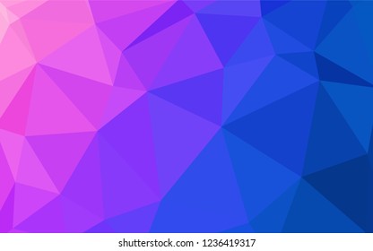 Light Pink, Blue vector abstract polygonal pattern. Elegant bright polygonal illustration with gradient. Textured pattern for your backgrounds.
