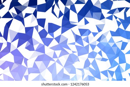 Light Pink, Blue vector abstract polygonal template. Geometric illustration in Origami style with gradient.  Template for cell phone's backgrounds.