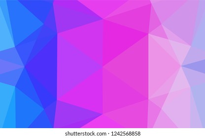 Light Pink, Blue vector abstract polygonal cover. Modern geometrical abstract illustration with gradient. The completely new template can be used for your brand book.
