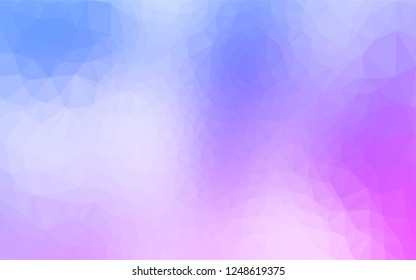 Light Pink, Blue vector abstract mosaic pattern. An elegant bright illustration with gradient. The elegant pattern can be used as part of a brand book.