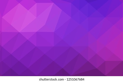 Light Pink, Blue vector abstract mosaic backdrop. Triangular geometric sample with gradient.  Template for a cell phone background.