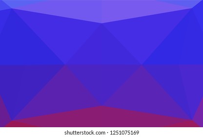 Light Pink, Blue vector abstract mosaic pattern. Creative geometric illustration in Origami style with gradient. The textured pattern can be used for background.