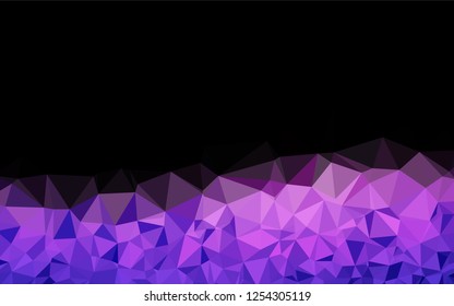 Light Pink, Blue vector abstract polygonal cover. Brand new colored illustration in blurry style with gradient. Triangular pattern for your business design.