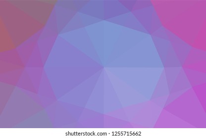 Light Pink, Blue vector abstract mosaic pattern. Geometric illustration in Origami style with gradient.  Brand new design for your business.
