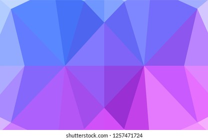 Light Pink, Blue vector abstract polygonal cover. Geometric illustration in Origami style with gradient.  Triangular pattern for your business design.