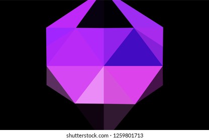 Light Pink, Blue vector abstract polygonal cover. Triangular geometric sample with gradient.  Brand new style for your business design.