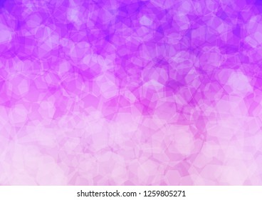 Light Pink, Blue vector abstract polygonal background. Shining illustration, which consist of hexagons. The best hexagonal design for your business.
