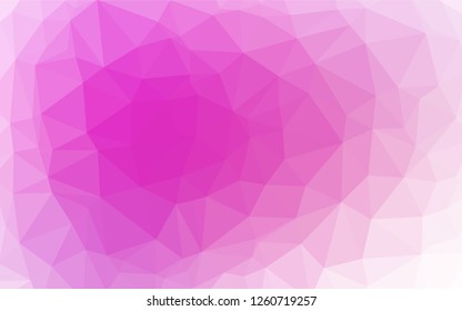 Light Pink, Blue vector abstract mosaic background. Geometric illustration in Origami style with gradient.  The polygonal design can be used for your web site.