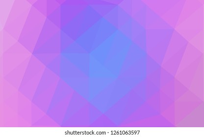 Light Pink, Blue vector abstract mosaic backdrop. Colorful illustration in abstract style with gradient. Brand new design for your business.