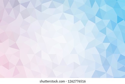Light Pink, Blue vector abstract polygonal template. Colorful illustration in abstract style with triangles. A new texture for your web site.