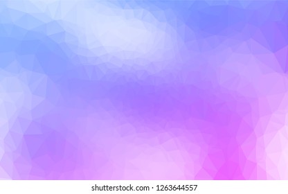 Light Pink, Blue vector abstract mosaic pattern. Creative geometric illustration in Origami style with gradient. Brand new design for your business.