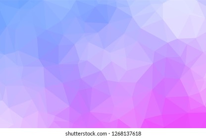 Light Pink, Blue vector abstract mosaic background. Modern geometrical abstract illustration with gradient. A completely new template for your business design.