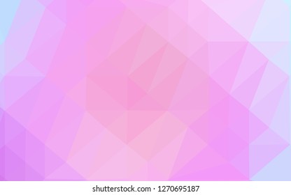 Light Pink, Blue vector abstract polygonal layout. Brand new colorful illustration in with gradient. Template for your brand book.