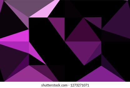 Light Pink, Blue vector abstract mosaic pattern. An elegant bright illustration with gradient. The best triangular design for your business.