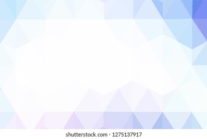 Light Pink, Blue vector abstract polygonal background. A completely new color illustration in a polygonal style. Pattern for a brand book's backdrop.
