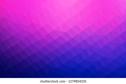 Light Pink, Blue vector abstract mosaic backdrop. Shining illustration, which consist of triangles. Template for your brand book.