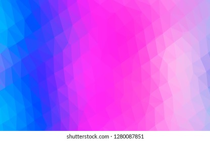 Light Pink, Blue vector abstract polygonal texture. Shining colored illustration in a Brand new style. Brand new style for your business design.